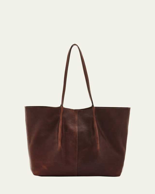 Nina Pleated Leather Tote Bag